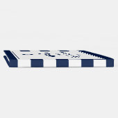 Moderne schicke Navy Blue & White Wedding Gästebuch (Rücken)