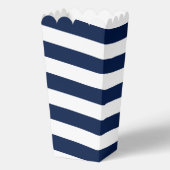 Moderne schicke Navy Blue & White Wedding Geschenkschachtel (Rückseite)