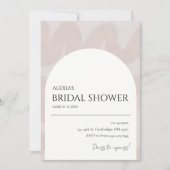 Moderne schicke, neutrale Bridal-Dusche Einladung (Vorderseite)