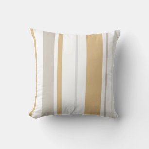 Moderne schicke neutrale Honig- und Beige-Streifen Kissen