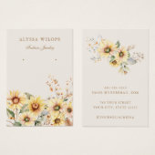 Moderne schicke Ohrenkarte mit Sonnenblumen (Vorne & Hinten)