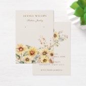 Moderne schicke Ohrenkarte mit Sonnenblumen (Schreibtisch)