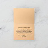 Moderne schicke Orange Citrus Themed Niedliche Bab Dankeskarte (Innenseite)