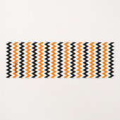 Moderne, schicke, orange Schwarz-Design Monogram Ü Yogamatte (Vorderseite (Horizontal))