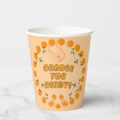 Moderne schicke Orange Sie fertig Citrus Baby Dusc Pappbecher (Vorderseite)