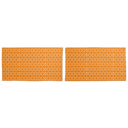 Moderne, schicke, orange-weiße Blume Kissenbezug (Vorderseite-Set)