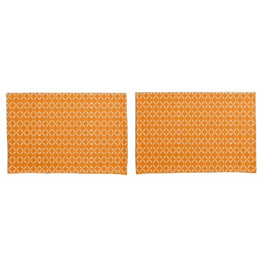Moderne, schicke, orange-weiße Blume Kissenbezug (Vorderseite-Set)