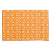 Moderne, schicke, orange-weiße Blume Kissenbezug (Vorderseite-Rechts)