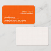 Moderne schicke Orangenplätze Personalisiert Visitenkarte (Vorne/Hinten)