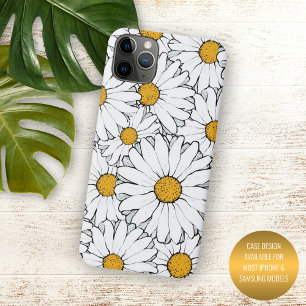 Moderne Schicke Ornate Gänseblümchen Blumenmuster Case-Mate iPhone Hülle