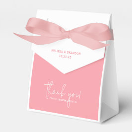 Moderne schicke Pastel Pink Script Typografie Hoch Geschenkschachtel