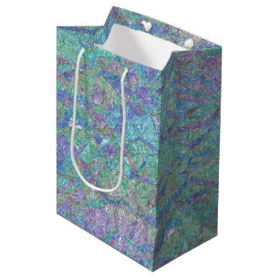 Moderne Schicke Pastellfarben Marmor Mosaik Muster Mittlere Geschenktüte