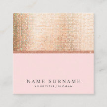 Moderne schicke PastelPink Sequin Square Business 