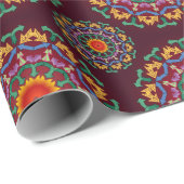 Moderne, schicke Pfeile gerecycelt Blumenmandala F Geschenkpapier (Rolleneckpunkt)