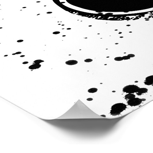 moderne, schicke Posterampersand in Schwarzweiß Poster (Ecke)