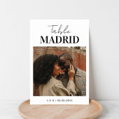 Moderne schicke Reiseziele Thema Foto Hochzeit Tischnummer