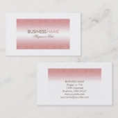 Moderne schicke rosa Damast-Chic-Visitenkarte Visitenkarte (Vorne/Hinten)