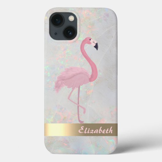 Moderne Schicke Rosa Flamingos Opaleszierend Schil Case-Mate iPhone Hülle (Rückseite)