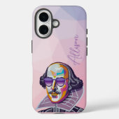 Moderne schicke, rosa geometrische Shakespeare Case-Mate iPhone Hülle (Rückseite)