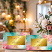 Moderne schicke rosa Goldfolie Visitenkarte