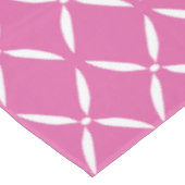 Moderne, schicke, rosa und weiße Blume Tischdecke (Schrägansicht)