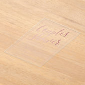 Moderne schicke Rose Gold Foil Paare Polterabend Acryleinladungen (Ablage )