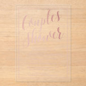 Moderne schicke Rose Gold Foil Paare Polterabend Acryleinladungen (Vorderseite)