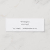 Moderne schicke Rose Gold gestreifte Muster Schönh Mini Visitenkarte (Rückseite)