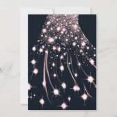 Moderne schicke Rose Gold Glitzer Sweet 16 Einladung (Rückseite)