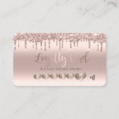 Moderne schicke Rose Gold Herz Glitzer Tropfen Treuekarte (Vorderseite)