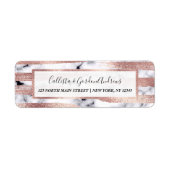 Moderne schicke Rose Gold Pinselstriche Marmor (Vorne)