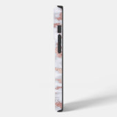 Moderne schicke Rose Gold Weißes Marmorsteinmuster Case-Mate iPhone Hülle (Rückseite / Links)