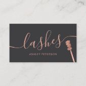 Moderne schicke Rose mit goldenen Pinsel Visitenkarte (Vorderseite)