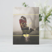 Moderne schicke RSVP-Antwortkarte für Fotohochzeit RSVP Karte (Stehend Vorderseite)