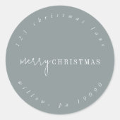 Moderne schicke Rücksendeadresse Runder Aufkleber (Vorderseite)