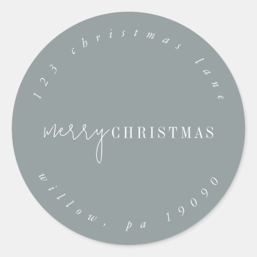 Moderne schicke Rücksendeadresse Runder Aufkleber (Vorderseite)