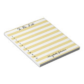 Moderne schicke schicke, elegante Gold gestreift, Notizblock (angewinkelt)