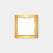 Moderne schicke, schicke Goldmonogramm-Bezeichnung Post-it Klebezettel (Vorderseite)