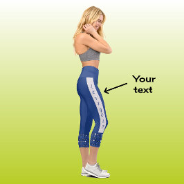 Moderne schicke, schicke Golftext-Marine Capri Leggings