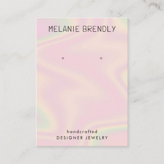 Moderne, schicke Schmuckstücke mit Ohrring Visitenkarte (Vorderseite)