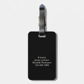 Moderne schicke Schneeleopard-Druckmuster-Reise Gepäckanhänger (Rückseite vertikal)