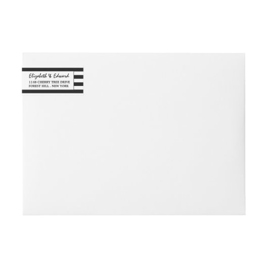 Moderne, schicke Schwarz-Weiß-Hochzeit (Vorderseite)