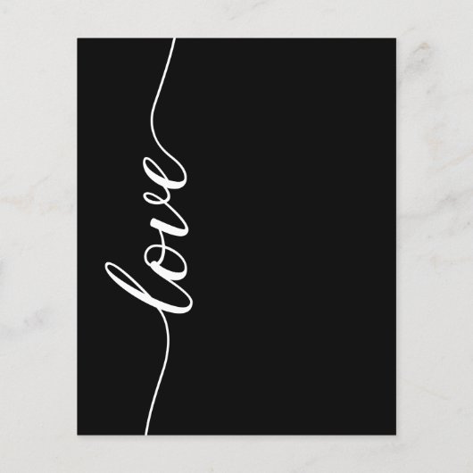 Moderne, schicke Schwarz-Weiß-Hochzeit (Rückseite)