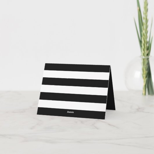 Moderne, schicke Schwarz-Weiß-Hochzeit Dankeskarte (Rückseite)