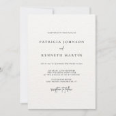 Moderne, schicke Schwarz-Weiß-Hochzeit Einladung (Vorderseite)