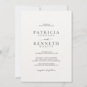 Moderne, schicke Schwarz-Weiß-Hochzeit Einladung (Vorderseite)