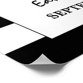 Moderne, schicke Schwarz-Weiß-Hochzeit Willkommen Poster (Ecke)