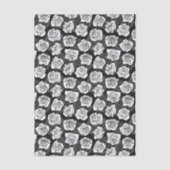 Moderne Schicke Schwarz-Weiß-Rosenblumenmuster Seidenpapier (Vorderseite)