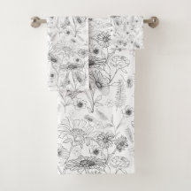 Moderne, schicke Schwarz-weiße Blume