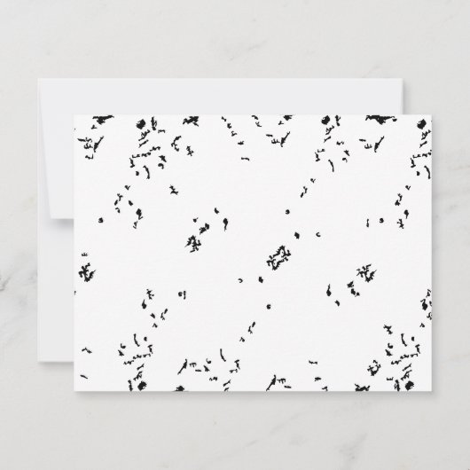 Moderne schicke Schwarze Grunge Textur | Monogramm Mitteilungskarte (Rückseite)